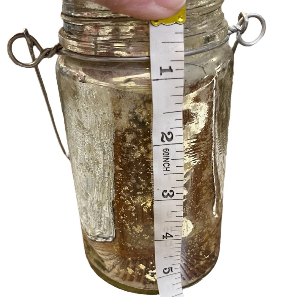 Pottery Barn Mercury Glass Mason Jars with Handles Three For Candles Flo… - Picture 6 of 9